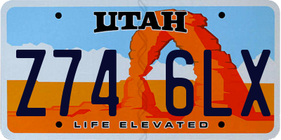 UT license plate Z746LX
