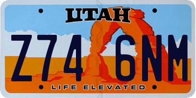 UT license plate Z746NM