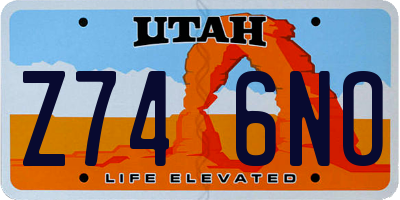 UT license plate Z746NO