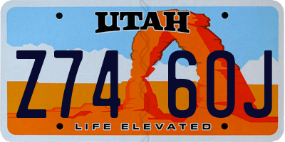 UT license plate Z746OJ