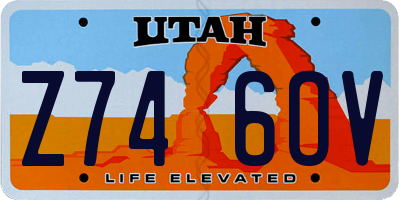 UT license plate Z746OV