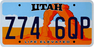 UT license plate Z746QP