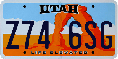 UT license plate Z746SG