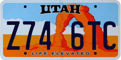 UT license plate Z746TC