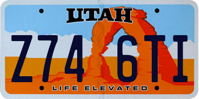 UT license plate Z746TI