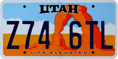 UT license plate Z746TL