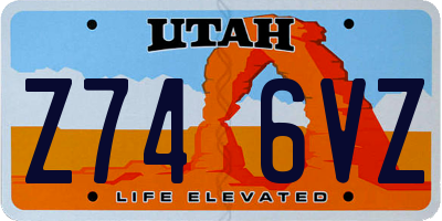 UT license plate Z746VZ