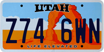 UT license plate Z746WN