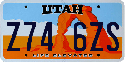 UT license plate Z746ZS