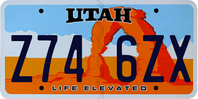 UT license plate Z746ZX