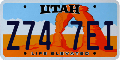 UT license plate Z747EI