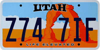 UT license plate Z747IF
