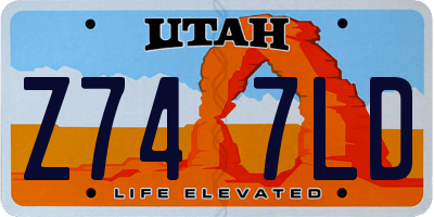 UT license plate Z747LD