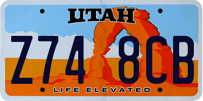 UT license plate Z748CB