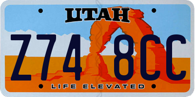 UT license plate Z748CC