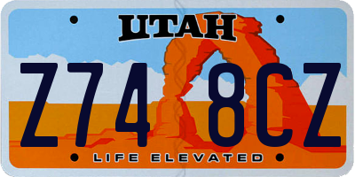 UT license plate Z748CZ
