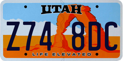 UT license plate Z748DC