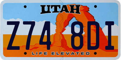 UT license plate Z748DI