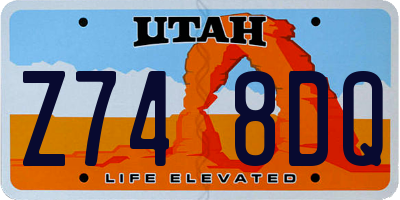UT license plate Z748DQ
