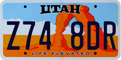 UT license plate Z748DR