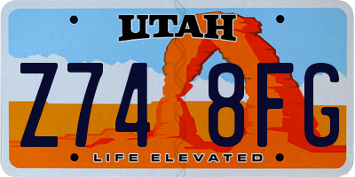UT license plate Z748FG