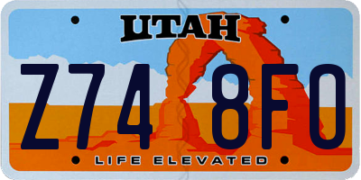 UT license plate Z748FO
