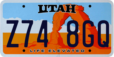 UT license plate Z748GQ