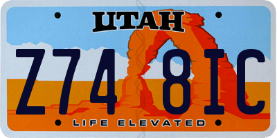 UT license plate Z748IC