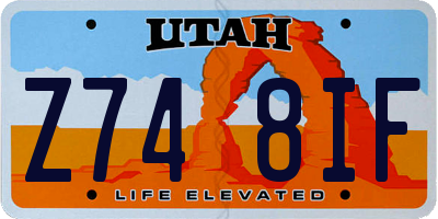 UT license plate Z748IF