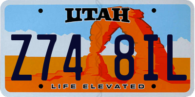 UT license plate Z748IL