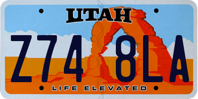 UT license plate Z748LA