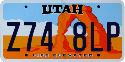 UT license plate Z748LP