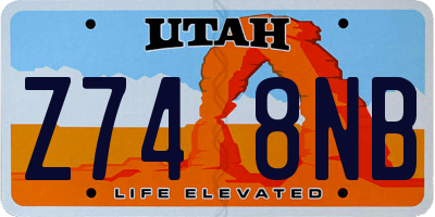 UT license plate Z748NB