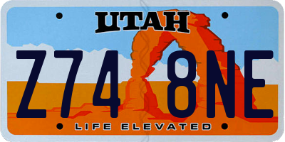 UT license plate Z748NE