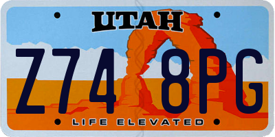UT license plate Z748PG