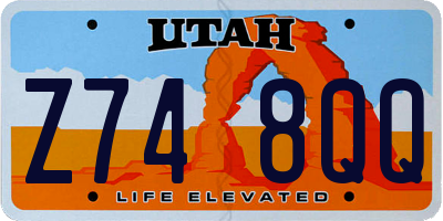 UT license plate Z748QQ