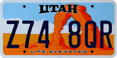 UT license plate Z748QR