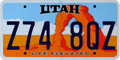 UT license plate Z748QZ