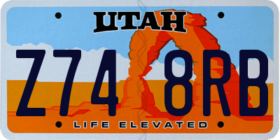 UT license plate Z748RB
