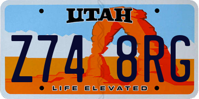 UT license plate Z748RG