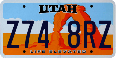 UT license plate Z748RZ