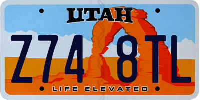 UT license plate Z748TL