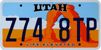 UT license plate Z748TP