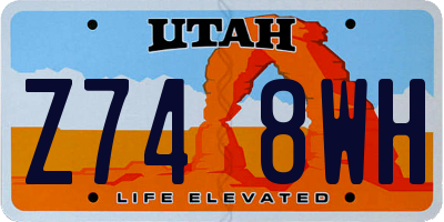 UT license plate Z748WH