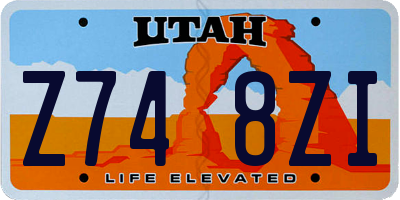 UT license plate Z748ZI