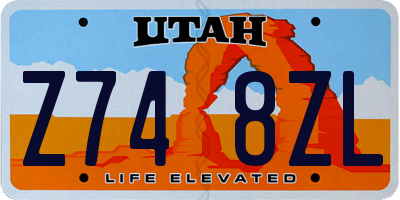 UT license plate Z748ZL