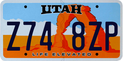 UT license plate Z748ZP