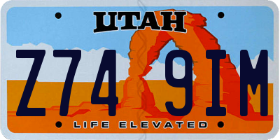 UT license plate Z749IM