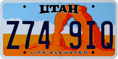 UT license plate Z749IQ