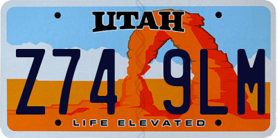 UT license plate Z749LM